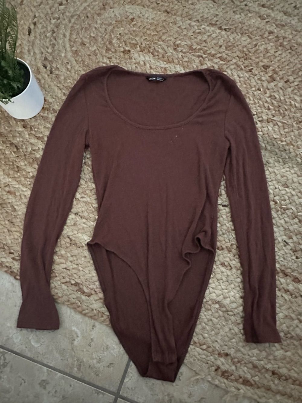BROWN LONG SLEEVE BODYSUIT